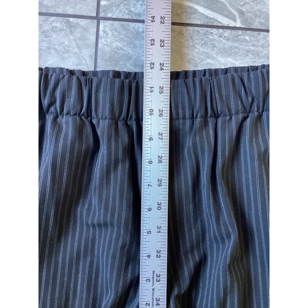 Club Monaco Women's Striped Pull On Elastic Waist Pants with Zipper Pockets L - Picture 5 of 12